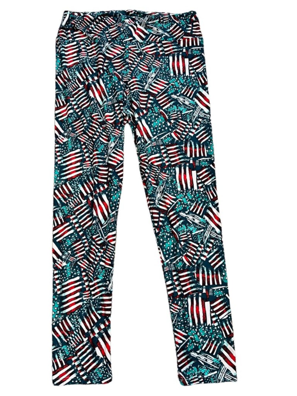 Lularoe Tall & Curvy Americana Stars Stripes Leggings